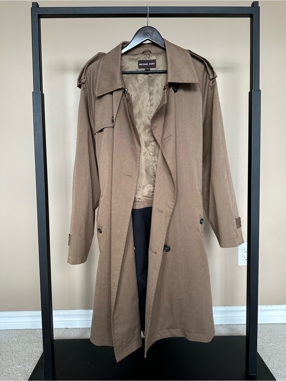 Michael Kors Men's Camel/Taupe Trench Coat